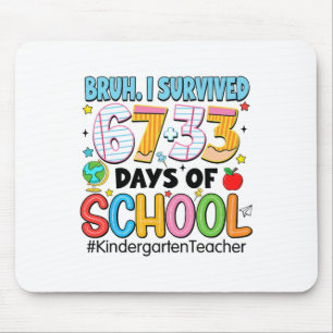 Alter ich habe 67+33 Tage Kindergarten überlebt Mousepad