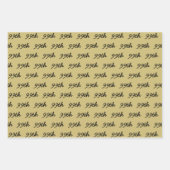 Alter: Ihr individuelles Zahlenmuster - Schwarz un Geschenkpapier Set (Vorderseite 2)