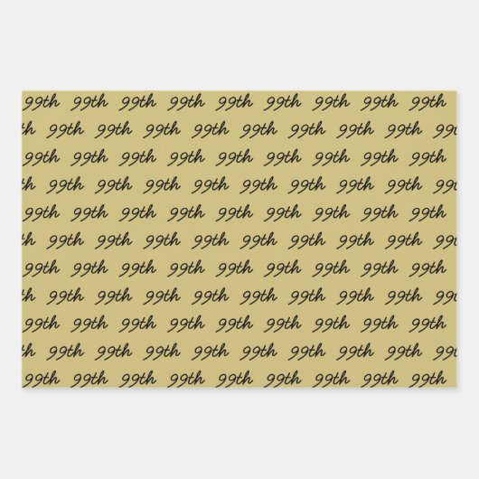 Alter: Ihr individuelles Zahlenmuster - Schwarz un Geschenkpapier Set (Vorderseite 2)