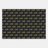 Alter: Ihr individuelles Zahlenmuster - Schwarz un Geschenkpapier Set (Vorderseite)