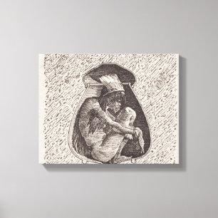 Alter indischer Friedhof Leinwanddruck