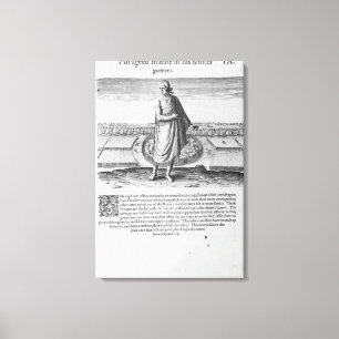 Alter indischer Mann in seinem Winter-Kleid Leinwanddruck