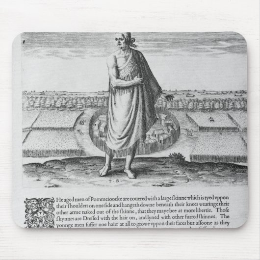 Alter indischer Mann in seinem Winter-Kleid Mousepad (Vorne)