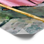 Alter indischer Mann mit Stock Poster (Ecke)