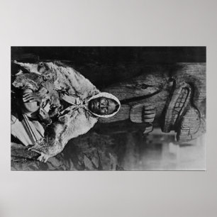 Alter indischer Medizinmann in Alaska-Fotografie Poster