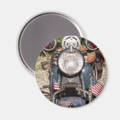 alter indischer Polizeikraftrad Magnet (Vorderseite/Rückseite)