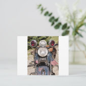 alter indischer Polizeikraftrad Postkarte (Stehend Vorderseite)