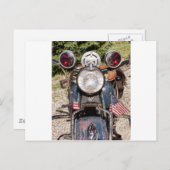 alter indischer Polizeikraftrad Postkarte (Vorne/Hinten)