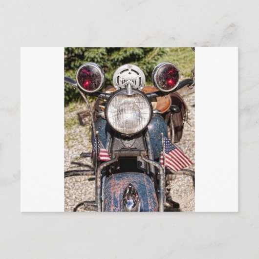 alter indischer Polizeikraftrad Postkarte (Vorderseite)