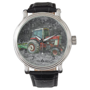 Alter internationaler Traktor Painterly Armbanduhr