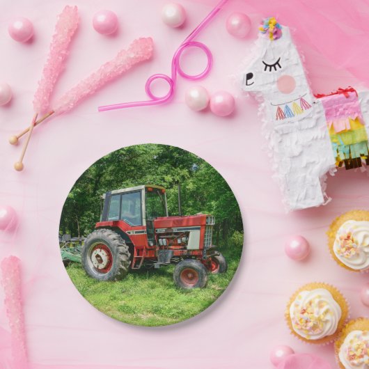 Alter internationaler Traktor Pappteller (Party)