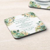 Alter irischer Segen auf Goldstaub und Rose Getränkeuntersetzer (Linke Seite)