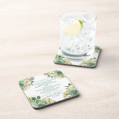 Alter irischer Segen auf Goldstaub und Rose Getränkeuntersetzer (Rechte Seite)