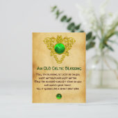 Alter irischer Segen für Luckparchment, keltische  Postkarte (Stehend Vorderseite)