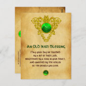 Alter irischer Segen für Luckparchment, keltische  Postkarte (Vorne/Hinten)