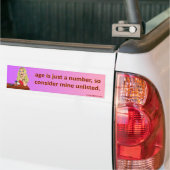 Alter ist gerade eine Zahl… Autoaufkleber (Auf Lkw)