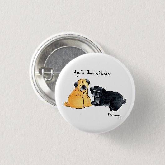 Alter ist gerade eine Zahl Button (Vorne & Hinten)