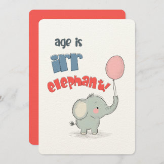 Alter ist irr-ELEPHANT! | Eine Jumbo-Sized Geburts Einladung