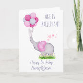 Alter ist irrelephanischer Niedlicher Elefant Funn Karte (Vorderseite)