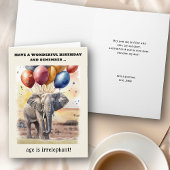 Alter ist irrelephant Elephant Funny Birthday Karte
