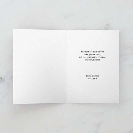 Alter ist irrelephant Elephant Funny Birthday Karte (Innenseite)