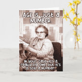 Alter ist nur eine Nummer - Funny Birthday Card Karte (Gelbe Blume)