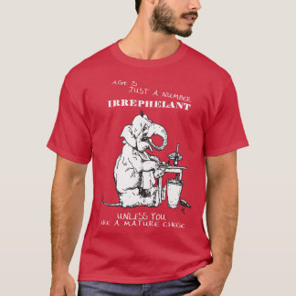 Alter ist nur eine Zahl Geburtstag Elefanten Spaß T-Shirt