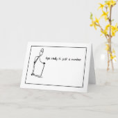 Alter ist nur eine Zahl Geburtstag Karte (Gelbe Blume)