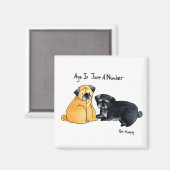 Alter ist nur eine Zahl Magnet (Vorderseite/Rückseite)