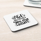 Alter ist nur wichtig, wenn Sie Whisky Funny Zitat Getränkeuntersetzer (Linke Seite)