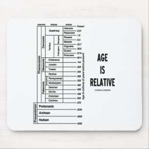 Alter ist relativ (geologische Zeit-Spaß) Mousepad
