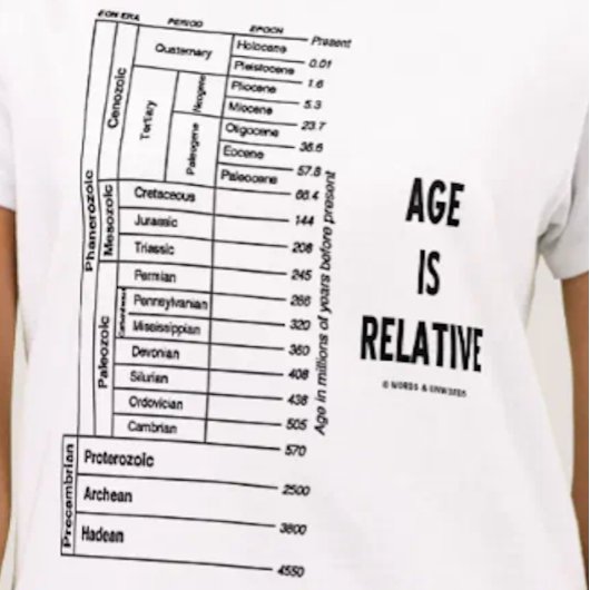 Alter ist relativ (geologische Zeit-Spaß) T-Shirt