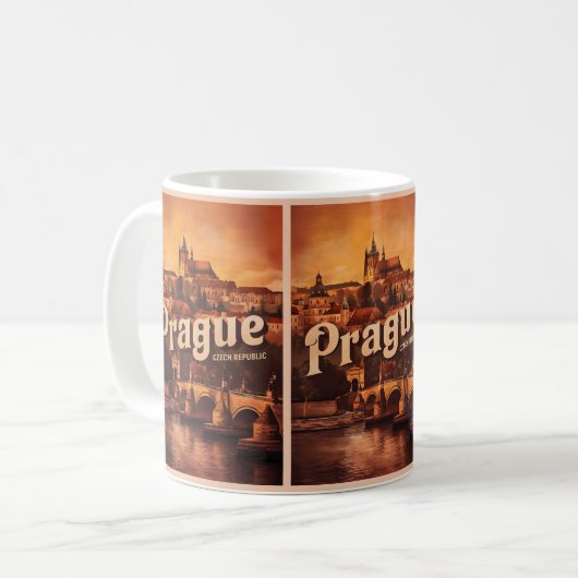 alter Jahrgang Reiseprague tschechische Staatsgesc Kaffeetasse (Vorderseite Links)
