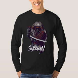 Alter japanischer Shogun Samurai Bushido Katana Ro T-Shirt
