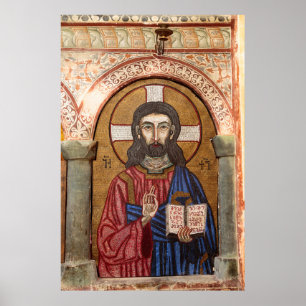 Alter Jesus Mosaik Poster