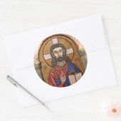Alter Jesus Mosaik Runder Aufkleber (Umschlag)