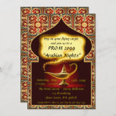 Älter-Junior-, arabische Art des Abschlussballs, Einladung (Vorne/Hinten)