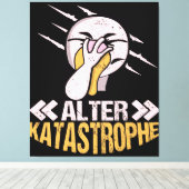 Alter Katastrophe Flamingo | Gifts Owner Flamingo Leinwanddruck (Insitu (Holzboden))