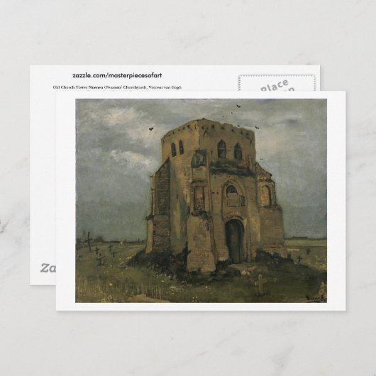 Alter Kirchturm Nuenen Van Gogh Postkarte (Vorne/Hinten)