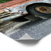 Alter Klassiker - rostiges Vintage-Poster Poster (Ecke)