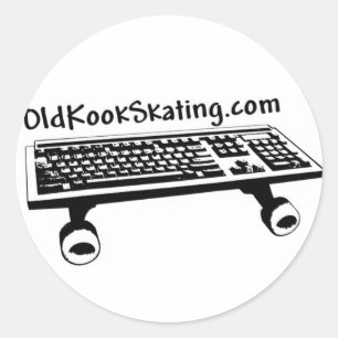 Alter Kook-Tastatur-Aufkleber Runder Aufkleber