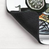 Alter krustiger Radfahrer Mousepad (Ecke)