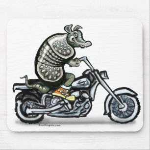 Alter krustiger Radfahrer Mousepad