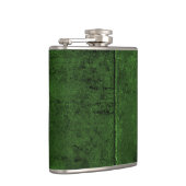 Alter Kuh-Fell-Blick im Smaragdgrün Flachmann (Rechts)