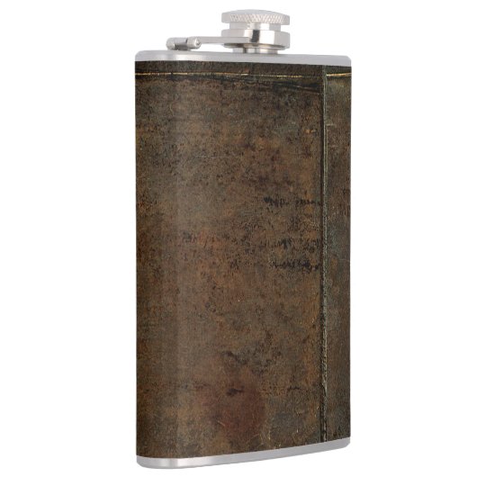 Alter Kuh-Fell-Blick in Brown Flachmann (Rechts)