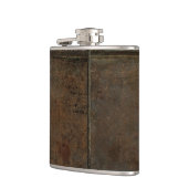 Alter Kuh-Fell-Blick in Brown Flachmann (Links)