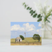 Alter Landkreis, Kansas, Bauernhof mit Windmühle Postkarte (Stehend Vorderseite)