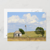 Alter Landkreis, Kansas, Bauernhof mit Windmühle Postkarte (Vorne/Hinten)