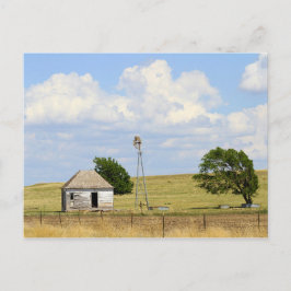 Alter Landkreis, Kansas, Bauernhof mit Windmühle Postkarte