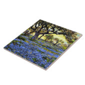 Alter lebender Eichenbaum und Bluebells  Fliese (Seite)